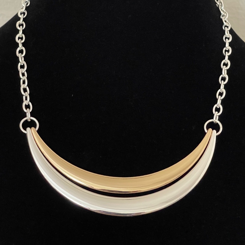 NWT beautiful double crescent moon necklace.